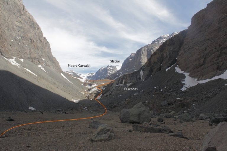 Andinistas furiosos con minera Anglo American que destruyó Glaciar La Paloma y bloquéa Sendero Yerba Loca