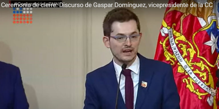 Discurso de Gaspar Domínguez, Vicepresidente de la Convención Constitucional, en entrega de propuesta Constitucional