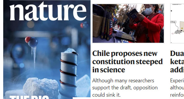 Revista Nature: Chile propone nueva constitución impregnada de ciencia