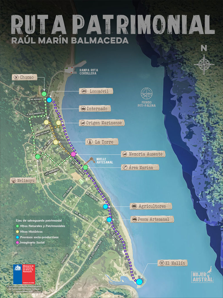 Localidades costeras de la Patagonia fortalecen su patrimonio en Raúl Marín Balmaceda