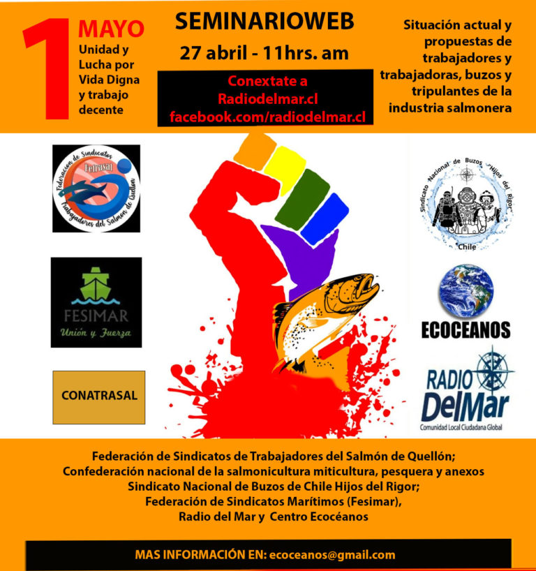 Revive el seminario sobre las condiciones laborales en la Industria Salmonera en el marco del 1 de mayo