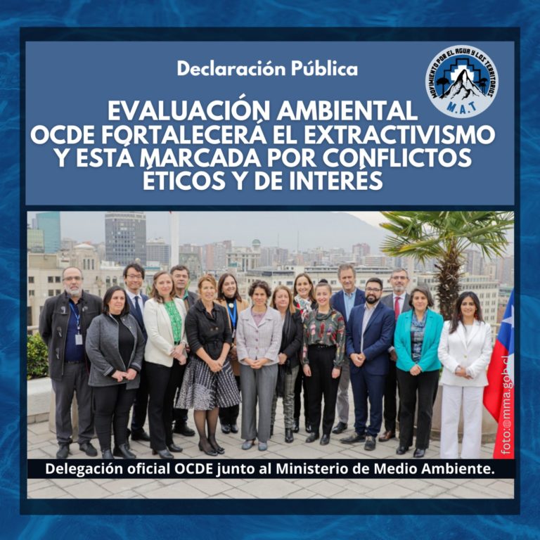 Evaluación ambiental de OCDE fortalece el extractivismo y tiene conflictos éticos y de interes