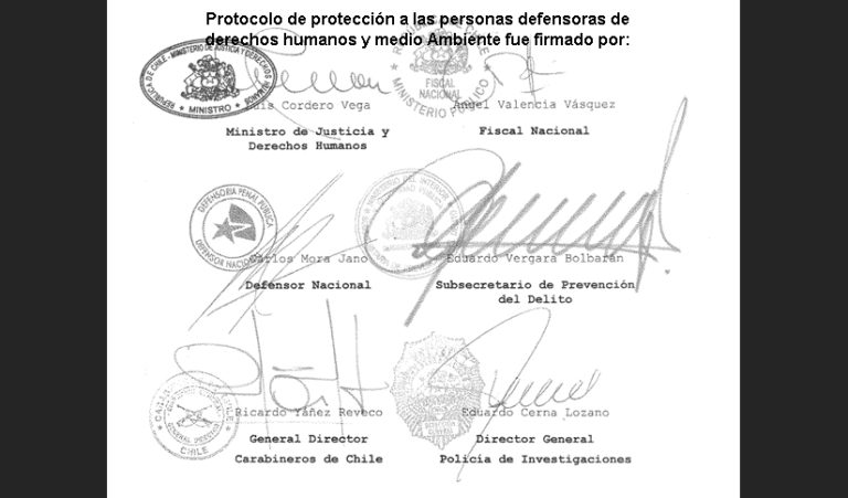 Protocolo de protección a las personas defensoras de derechos humanos y medio Ambiente