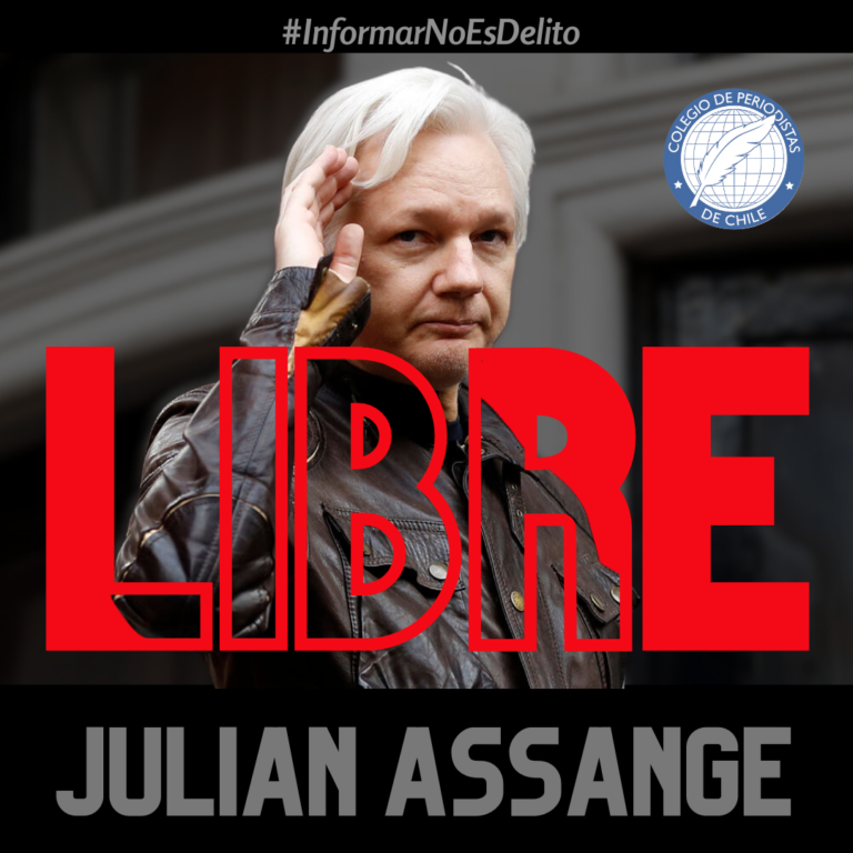 Periodistas de Chile celebran liberación de Julian Assange